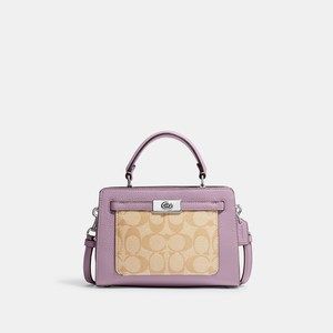 NWT Coach Outlet Mini Lane Top Handle In Signature Canvas